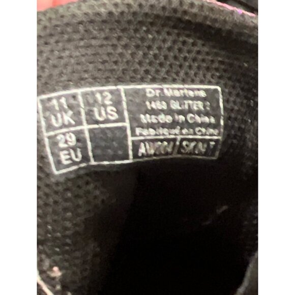 Dr. Martens Youth Pink Shimmer Lace-Up Boots With Side Zipper AirWair Sole Sz 12 - Picture 7 of 7